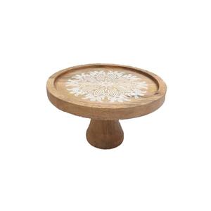 แท่นวางเค้กไม้ทรงกลมดีไซน์ล่าสุดทำจากไม้ทรงกลมสุดหรูทำจากธรรมชาติสำหรับงานแต่งงานงานวันเกิดปาร์ตี้จัดแสดงสินค้าจำนวนมาก - Product Image 1