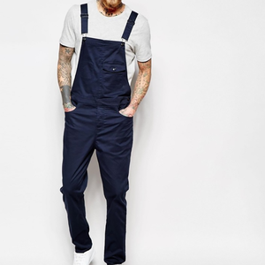 Salopette à bretelles en coton à bas prix Vêtements décontractés Combinaisons à bretelles bleu marine Salopette à bretelles Combinaison en coton de haute qualité Travail - Product Image 1