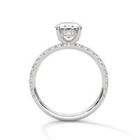 Bague solitaire Pacho 2.0ct en moissanite taille ovale, en argent sterling 925, sertie pavé, pour fiançailles, mariage, bijoux fins de mariée