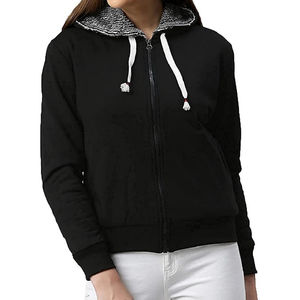 Sudaderas con Capucha para Mujer Hechas de Algodón y Poliéster, Secado Rápido, Sudaderas con Cremallera para Mujer, Mangas Largas, Servicio OEM Personalizado - Product Image 5