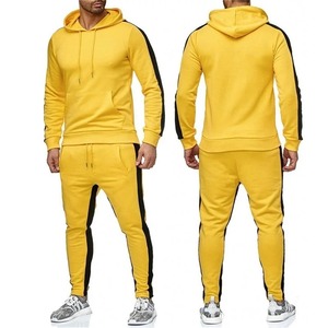 Survêtements de sport décontractés pour hommes, ensembles de jogging grande taille avec sweat à capuche et pantalon de couleur, vêtements de sport de plein air - Product Image 5