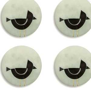 Posavasos de piedra de mármol con estilo, vajilla de lujo de superficie superior impresa para hogares, cocinas, restaurantes - Product Image 2