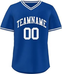Chemises pour hommes Maillot de baseball 100% polyester imprimé par sublimation numérique personnalisé Maillot de softball ras du cou - Product Image 1