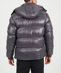 Veste matelassée décontractée pour homme, style streetwear, tissage uni, fermeture éclair, écologique, imperméable, coupe-vent, automne, personnalisable - Product Image 2