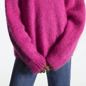 High Street Unique Design Women's Active Wear Pullover Suéter de mohair de manga larga para invierno Elegante ajuste regular - Product Image 3