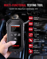 GOOLOO Nouveauté ST5 Testeur de charge multi-batteries 12V 24V avec analyseur pour motos, voitures, batteries lithium et LiFePO4