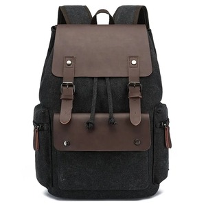 Moda cordón fabricante Cómodo viaje al aire libre personalizado vintage impreso al por mayor portátil mochila escolar estudiante mochila - Product Image 5