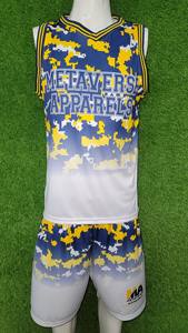 METAVERSE APPAREL-Pantalones cortos de baloncesto unisex para invierno, kit de talla grande, transpirables, de secado rápido, malla de poliéster 100% sin mangas - Product Image 5