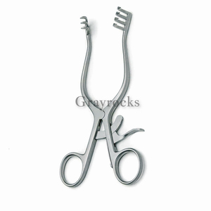 Retractor Manual Autoestático Gray Rocks Anderson-Adson -1008-37, 4x4 Puntas Curvas, Cirugía General, Acero Inoxidable, CE - Product Image 2