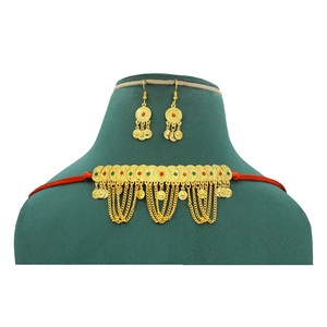 Martasha designer islamique ramadan spécial plaqué or EAU bijoux spécial dubai bijoux collier boucle d'oreille ensemble - Product Image 1