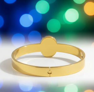 Bracelet jonc ovale en acier inoxydable et labradorite, 10×14 mm, 2,6 pouces, 12g, bijoux en gros, à porter au quotidien, cadeau pour elle - Product Image 4