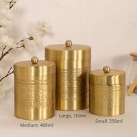 Conteneur élégant classique en verre et métal or rose, scellé pour la sécurité, étanche à l'humidité, compatible lave-vaisselle, grande capacité, avec cuillères, pour épices
