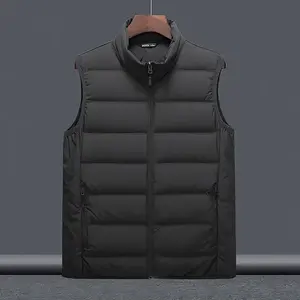 Logotipo personalizado moda invierno cremallera sin mangas cuello alto deportes Casual hombres Softshell chaleco polar - Product Image 4