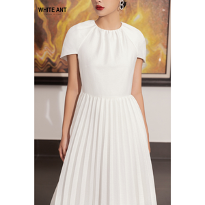 Vestido de diseño de lujo para mujer para oficina señoras Gad vestido de sirena 79% rayón 17% Nylon 4% Poly etiquetas personalizadas Whiteant Vietnam - Product Image 1