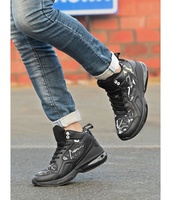 Chaussures de sport athlétiques en cuir synthétique personnalisées de qualité supérieure, baskets tendance montantes, chaussures de marche décontractées, bottes de terrain synthétique, chaussures de basketball