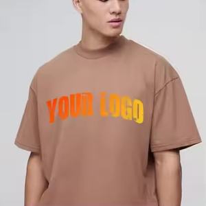 T-shirt unisexe surdimensionné 100% coton imprimé en 3D polyester sublimation motif solide pour la mode/stock - Product Image 3