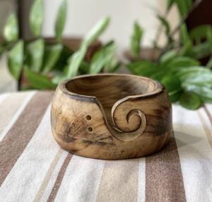 Handcrafted Wooden Yarn Bowl Simple Style Knitting Crochet Holder Perfect Storage <b>Gift</b> <b>for</b> <b>Knitters</b> - Product Image 3