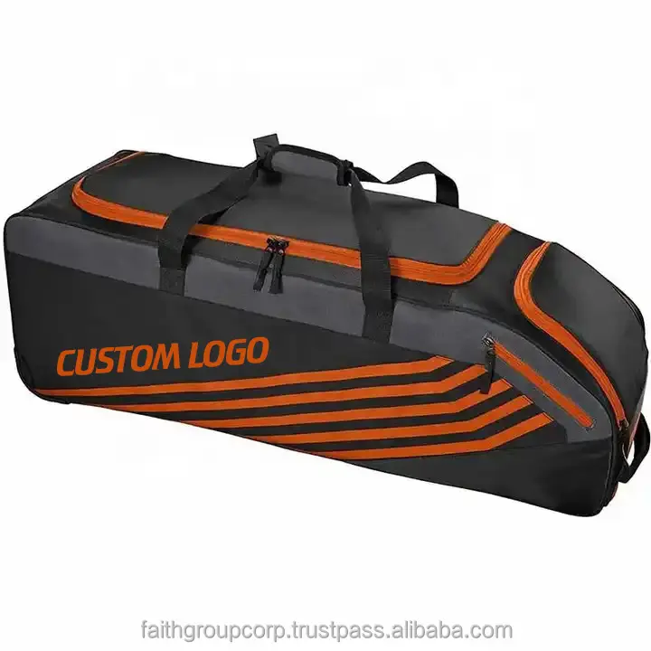 Sac de cricket sac de bagages à rouleaux de cricket robuste grand équipement de roulement de softball accessoires de baseball sacs de chariot