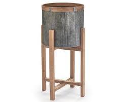 Pot de fleurs suspendu en métal galvanisé aspect patiné pour l'installation de porche de balustrade de balcon ou idées florales décoratives verticales - Product Image 3