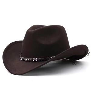 Sombreros de vaquero de cuero de alta calidad personalizados OEM al por mayor Material de alta calidad con colores personalizados Tamaño cuero vaquero - Product Image 4