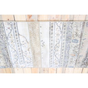 Tapis de couloir turc 2,8x13,8 pieds, tapis vintage, tapis floral marron patchwork - Product Image 3