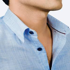 2023 mode personnalisé OEM hommes d'affaires personnalisé polyester à manches longues chemises pour hommes en gros - Product Image 3