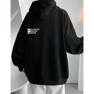 Sudadera con capucha personalizada para hombre 100% algodón polar logotipo bordado térmico Ajuste de gran tamaño Otoño Invierno ropa de calle de alta calidad Sudadera con capucha - Product Image 1