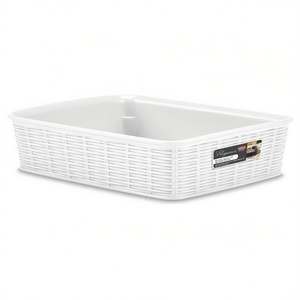 Stefanplast ELEGANCE 25x19x6cm White Storage Wastebasket Product 30930 - Product Image 2
