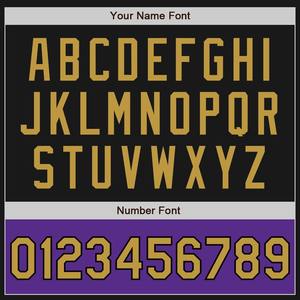 Personalizado negro viejo oro-púrpura bombardero Varsity Letterman dos tonos cremallera chaqueta cortavientos Streetwear vintage hombres Varsity chaqueta - Product Image 3