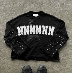 เสื้อยืดผ้าฝ้ายพิมพ์ลาย DTF แขนยาวสำหรับผู้ชายเสื้อโอเวอร์ไซส์ระบายอากาศได้ดีผ้าฝ้าย100% - Product Image 4