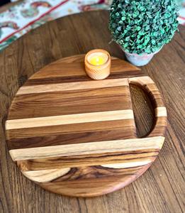 Planche à découper en bois avec poignée, lavable au lave-vaisselle, écologique, antibactérienne, en résine, planche à découper pour le fromage, de haute qualité - Product Image 4