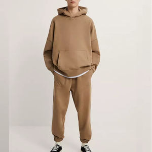 Sweat à capuche surdimensionné 100% coton pour hommes personnalisé pull thermique lourd épaule tombante Streetwear polaire sweats à capuche vierges - Product Image 5