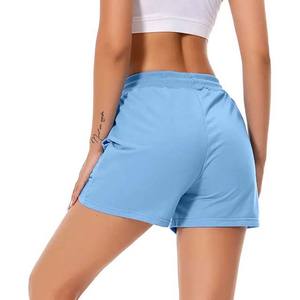 New Style Women Shorts Running Wear Fitness Gym Shorts Loose Breathable Yoga <b>Drawstring</b> With Pocket Women's Shorts Solid Color - Product Image 3