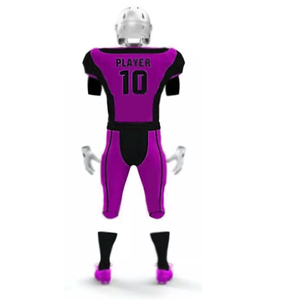 Diseño de logotipo personalizado de los hombres de fútbol americano Uniforme Conjunto Transpirable al aire libre Tops y Jersey con mangas cortas - Product Image 3
