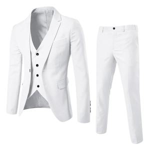 Ensemble formel 3 pièces pour homme, costume de marié, soirée d'affaires, comprenant une veste de blazer, un gilet et un pantalon de grande taille - Product Image 5