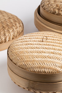 Caja de bambú natural hecha a mano, cajas de almacenamiento tejidas a mano para la organización del hogar, caja de regalo redonda para un día especial, venta al por mayor de Vietnam - Product Image 4