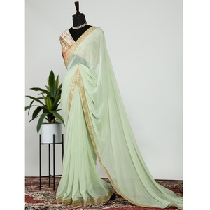 Georgette-vestido de boda de Color claro tradicional indio para mujer, novedad, 2022 - Product Image 2