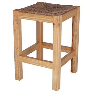 WELL HOME Panca da Giardino Rustica in Legno, Design Quadrato Basso con Finitura Verniciata, Dimensioni 32.5x32.5x48.5 cm - Product Image 4