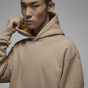 Streetwear sweat à capuche surdimensionné en vrac manches longues épaules tombantes pulls à capuche pour hommes avec broderie 3d personnalisée et impression bouffante - Product Image 3