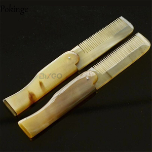 หวีผมเขาควายทำด้วยมือแบบธรรมชาติหวีพับเก็บได้ป้องกันไฟฟ้าสถิตย์เครื่องมือสำหรับผู้หญิง - Product Image 2