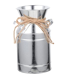 Jarra de jarra de Metal galvanizado rústico, florero de estilo francés Vintage, decoración del hogar Shabby Chic, diseño moderno para plantas, lata de leche - Product Image 2