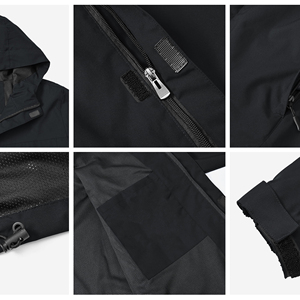 Winbreaker เสื้อแจ็กเก็ตกันน้ำมีฮู้ดสำหรับผู้ชาย, แจ็คเก็ตสไตล์บอมเบอร์ลายพรางสำหรับกลางแจ้งมีฮู้ดสำหรับผู้ชาย - Product Image 6