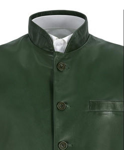 <b>Men's</b> High Quality Genuine Leather <b>Waistcoat</b> Vest Comfortable Custom Made <b>for</b> Wedding Party Office <b>Casual</b> Style Winter Fashion - Product Image 3