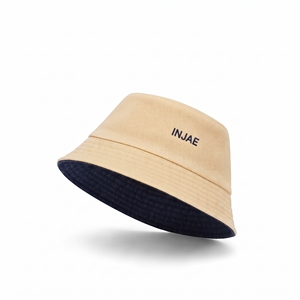 Reversible Summer Bucket <b>Hat</b> Beige <b>Navy</b> Wholesale Custom Logo High Quality OEM ODM Low MOQ Cotton Canvas Unisex Casual Fisherman - Product Image 6