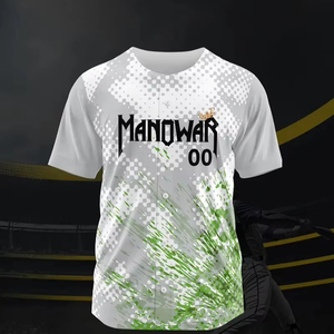 เสื้อเบสบอล/ซอฟต์บอลยูนิเซ็กซ์ ผ้าสแปนเด็กซ์/คอตตอน ขายดี คุณภาพสูง ระบายอากาศได้ดี ไซส์ใหญ่ รับสั่งทำแบบซับลิเมชั่น - Product Image 1