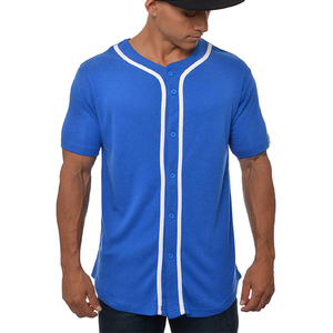 Design personnalisé OEM Sportswear Baseball Softball Jersey Chemises à boutons 100% Polyester Respirant Anti-Rides Séchage rapide - Product Image 1