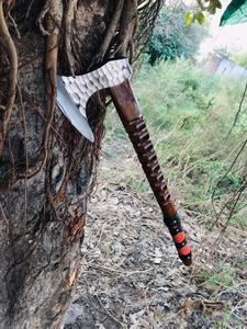 Custom Industrial Wood Handle Splitting <b>Axe</b> Handmade Damascus Steel with Ergonomic Forged Frost <b>Axe</b> Head for Outdoor <b>Camping</b> - Product Image 3