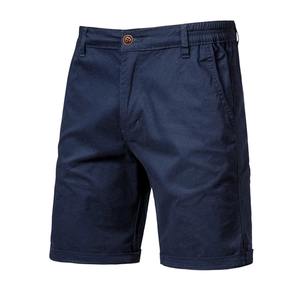 Nouvelle mode été 100% coton Shorts hommes couleur unie taille élastique pantalons courts de haute qualité décontracté affaires Social hommes Shorts - Product Image 6