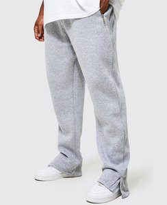 Venta al por mayor de ropa de calle con logotipo personalizado, pantalones informales de algodón de gran tamaño, holgados, para correr, de pierna ancha, apilados, a rayas laterales, pantalones de chándal para hombre - Product Image 2