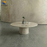 Ensemble de tables basses en marbre moderne, 2 pièces, tables gigognes en pierre pour salon, petit espace, ameublement